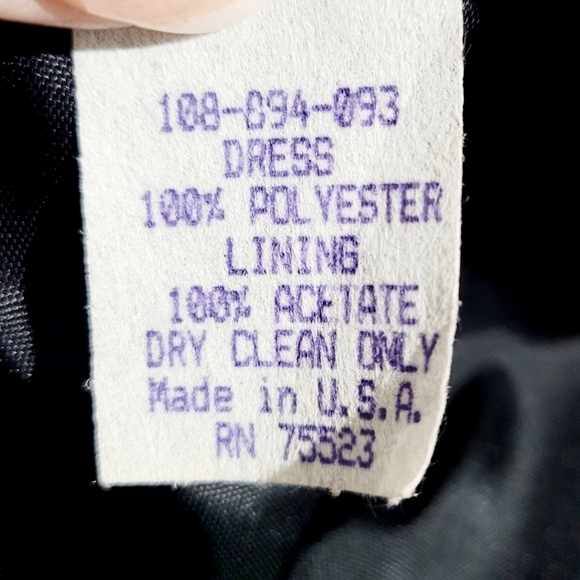 Moda Int’l Little Black Dress Size 10 Made inUSA Spaghetti Strap Classic Vintage - Picture 16 of 16